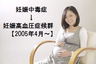 妊娠中毒症→妊娠高血圧症候群に病名変更